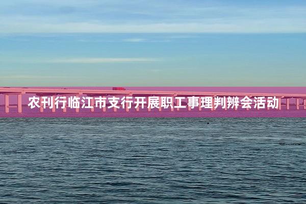 农刊行临江市支行开展职工事理判辨会活动