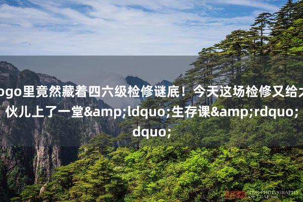 logo里竟然藏着四六级检修谜底！今天这场检修又给大伙儿上了一堂&ldquo;生存课&rdquo;